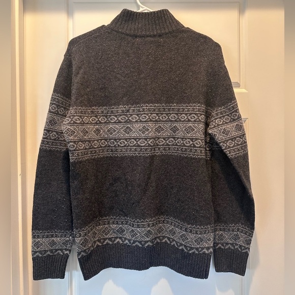 Daniele Blasi Men’s Wool Blend Gray Fair Isle Sweater Sz Medium Made in Italy - Picture 3 of 7
